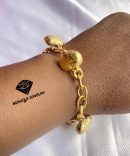 Links Heart Gold Plated Bracelet 1 JB