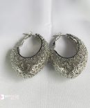 Silver Oval Earrings 1