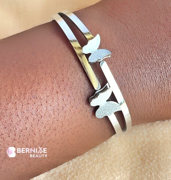 Butterfly Silver Cuff Bangle 3