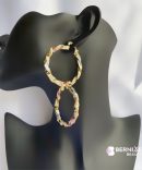 Two Tone Twisted Hoop Earrings 11